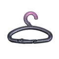 Boucle à ressort en forme de cintre avec dégradé violet et texture pailletée - Rose Rouge et Noir