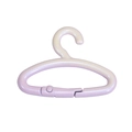 Mini fermoir en forme de cintre lavande nacré pour la création de porte-clés DIY - Blanc Cassé et Violet