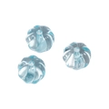 Perle di zucca in acrilico azzurro con trama a costine per gioielli fai da te - Perlina a Zucca / Trasparente - Blu