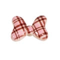 Pink checkered resin butterfly bead for DIY jewelry making and handmade crafts - Bowknot Style 7