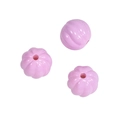 Perline in acrilico rosa a forma di zucca con trama a costine per creazione gioielli - Perlina a Zucca / Laccato Viola Chiaro