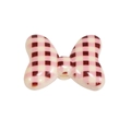 Pink and brown checkered bow bead for DIY jewelry and hair accessories crafting - Bowknot Style 8