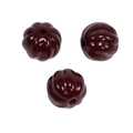 Tre perle a zucca in acrilico bordeaux lucido per creazione gioielli fai da te - Perlina a Zucca / Verniciato - Rosso Ankara