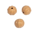 Perline di zucca in acrilico marrone tè al latte con trama a spirale per gioielli - Perlina a Zucca / Verniciato - Caffè Medio