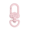 Chiusura a moschettone rosa rotante con sagoma di casa e incisione Angel baby - Gancio per Porta / Rosa Chiaro