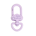 Chiusura a moschettone girevole in metallo lavanda con cuore e anello a D rotante - Gancio per Porta / Viola Chiaro