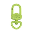 Gancio a molla verde erba con anello a D rotante e incisione Angel baby per fai da te - Gancio per Porta / Verde mela