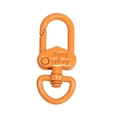 Chiusura a molla a forma di cuore arancione acceso con incisione Angel Baby e girevole - Gancio per Porta / Arancione
