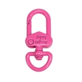 Chiusura a moschettone rosa a cuore con incisione Angel baby e anello a D - Gancio per Porta / Rosa Rossa