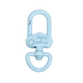 Chiusura a moschettone azzurra con incisione Angel baby per portachiavi fai da te - Gancio per Porta / Blu Acqua