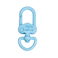 Moschettone girevole azzurro con scritta Angel Baby per portachiavi e accessori - Gancio per Porta / Azzurro