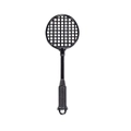 Miniature black plastic badminton racket keychain accessory for DIY souvenir gifts - Gun Black