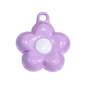 Cute purple floral pendant with white center for DIY keychains and bags - Purple