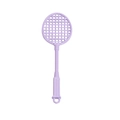 Lavendel-lila Mini-Badminton-Schläger-Schlüsselanhänger mit rutschfestem Griff - Lila