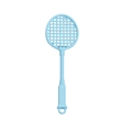 Kreativer hellblauer Badmintonschläger-Schlüsselanhänger mit strukturiertem Griff - Blau