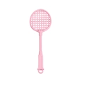 Rosa Badminton-Schläger Schlüsselanhänger mit strukturierter Griff für Sportgeschenke - Hellrosa