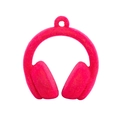 Magenta beflockter Kopfhörer-Anhänger für DIY-Schlüsselanhänger und Schmuckzubehör - Beflockter Kopfhörer / Fuchsia