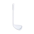 Creative golf club shaped white toilet brush with non-slip handle and hanging hole - White