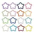 Star shaped metal carabiner keychains in 16 assorted vibrant colors and electroplated finish - UV Electroplated Star / Random Color