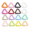Triangle spring snap hooks in 16 vibrant colors for DIY keychains and bag accessories - Mini Triangle / Random Color