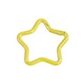Mosquetón de metal en forma de estrella amarillo neón para llaveros y accesorios - Estrella Galvanizada UV / Amarillo