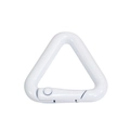 Miniature white lacquered metal triangular carabiner hook for DIY keychains and crafts - Mini Triangle / White