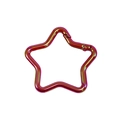 Mosquetón de estrella colorido con cierre de resorte para llaveros y colgantes de bolso - Estrella Galvanizada UV / Rojo