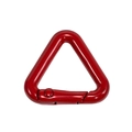 Mini red triangle carabiner hook with colorful lacquer finish for DIY keychains - Mini Triangle / Red