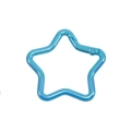 Mosquetón de estrella para llavero en azul brillante metalizado para bolsos - Estrella Galvanizada UV / Azul