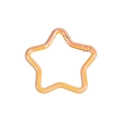 Mosquetón de estrella metálico con acabado degradado naranja rosa para llaveros DIY - Estrella Galvanizada UV / Pomelo