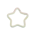 Mosquetón en forma de estrella irisada con gancho de resorte y acabado colorido - Estrella Galvanizada UV / Beige