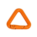 Mini orange triangular metal carabiner with spring gate for DIY keychains and accessories - Mini Triangle / Orange