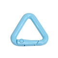 Light blue triangle carabiner spring clip made of alloy for DIY keychains and bags - Mini Triangle / Blue