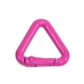 Triangle metal carabiner hook in rose pink finish for DIY keychain and backpack - Mini Triangle / Rose Red