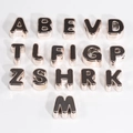 Polished rose gold acrylic letter beads for DIY bracelets and jewelry making - KC Gold
