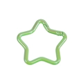 Mosquetón en forma de estrella verde hierba metalizado con cierre de muelle para llaveros - Estrella Galvanizada UV / Verde fruta