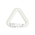 White triangular spring snap hook carabiner made of durable painted metal alloy - Mini Triangle / Off White