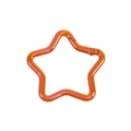 Mosquetón de metal en forma de estrella con acabado naranja brillante para llaveros - Estrella Galvanizada UV / Naranja