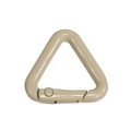 Triangle carabiner clip in matte khaki finish for outdoor bags and DIY accessories - Mini Triangle / Milk Tea