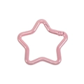 Mosquetón de metal rosa en forma de estrella para llaveros y bolsos - Estrella Galvanizada UV / Rosa