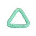 Mint green triangular lobster clasp with spring mechanism and smooth lacquer finish - Mini Triangle / Milky Green