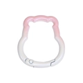 Porte-clés ours dégradé rose et blanc avec finition pailletée et fermoir à ressort - Pikkabala / Bicolore Rose Blanc