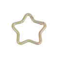 Mosquetón en forma de estrella con chapado de arcoíris para llaveros y accesorios - Estrella Galvanizada UV / Color Té con Leche