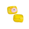 Leuchtend gelbe kamerageformte Acrylperlen mit Smile-Aufdruck für DIY Armbänder - Kamera / Dunkelgelb