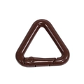 Brown paint finish triangular snap hook carabiner clip for DIY keychain accessories - Mini Triangle / Dark Coffee