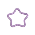 Mosquetón con forma de estrella en color lila para llaveros y accesorios de bolsos - Estrella Galvanizada UV / Lila Claro