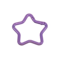 Mosquetón morado con forma de estrella y clip de resorte para llaveros - Estrella Galvanizada UV / Púrpura Medio