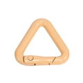 Triangle carabiner hook with cream matte finish and spring snap closure clip - Mini Triangle / Grapefruit