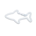 Mousqueton en alliage en forme de requin blanc pour porte-clés DIY et bijoux - Requin / Blanc