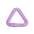 Vibrant purple triangle carabiner hook with smooth matte finish and spring closure - Mini Triangle / Purple